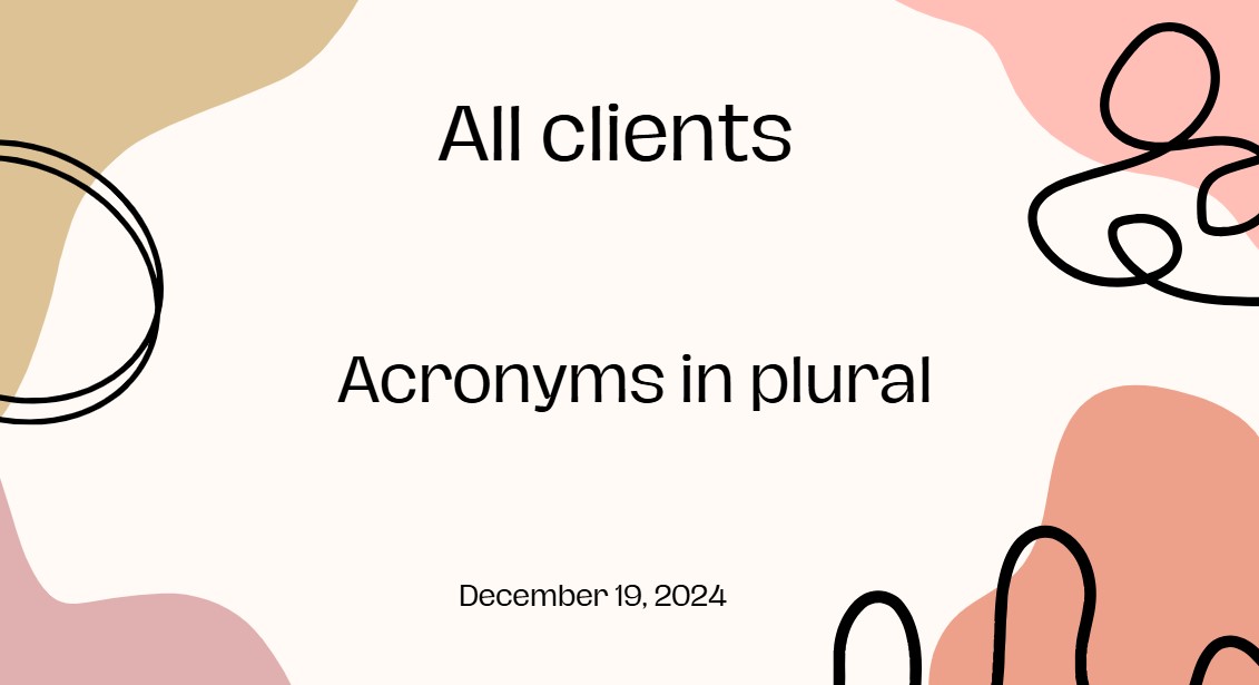 Acronyms in plural