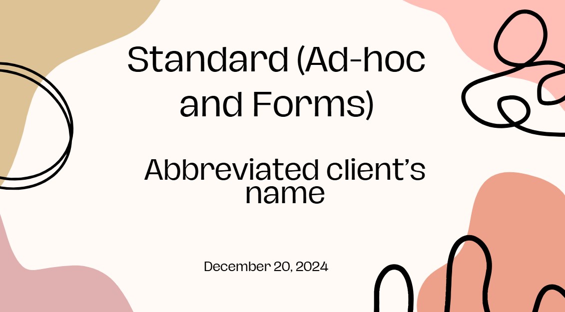Abbreviated client’s name