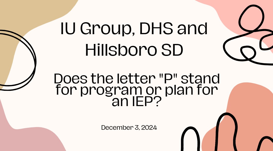 Program or plan?
