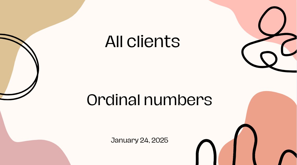 Ordinal numbers