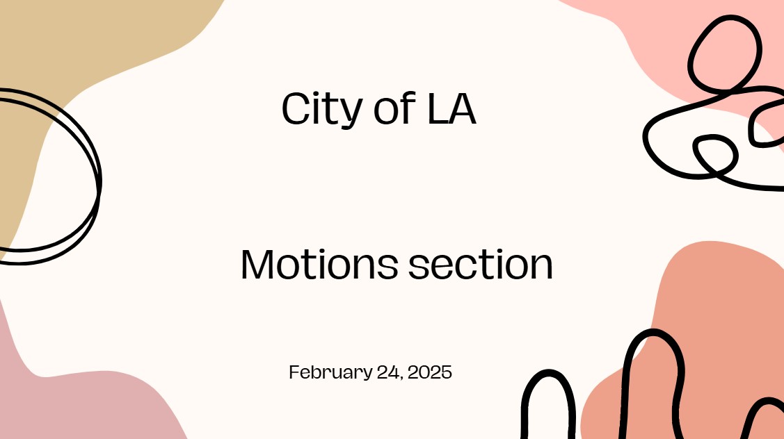 Motions section