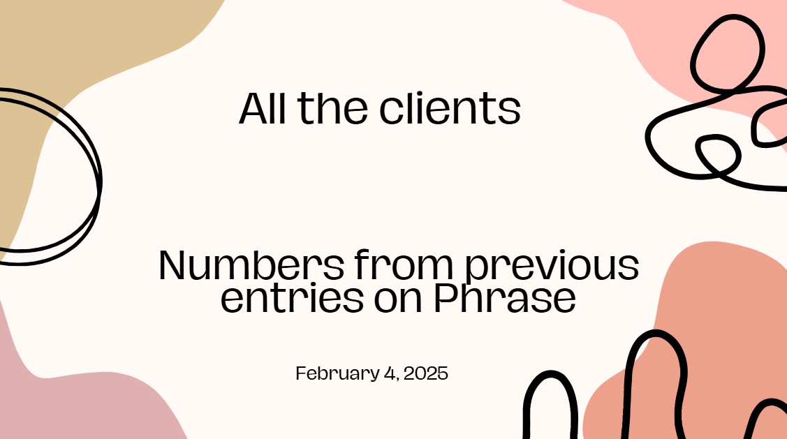 Numbers on Phrase