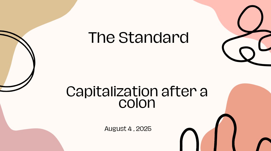Capitalization after a colon
